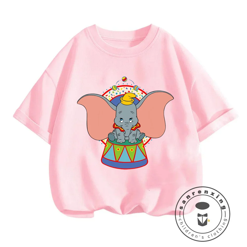 Cute Disney Dumbo T-Shirts for Kids Soft O-Neck Summer Tops with Adorable Kawaii Prints Perfectly Fitted for Little Fans