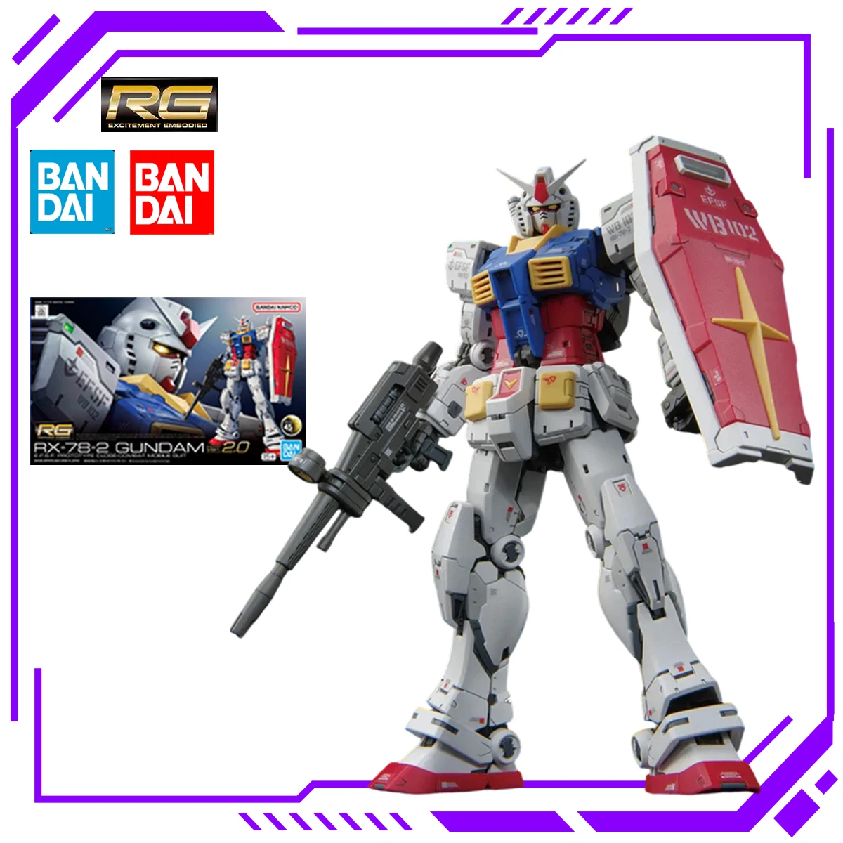 متوفر في المخزون: نموذج تجميعي - مراجعة Bandai Model Gundam Rg وسعره