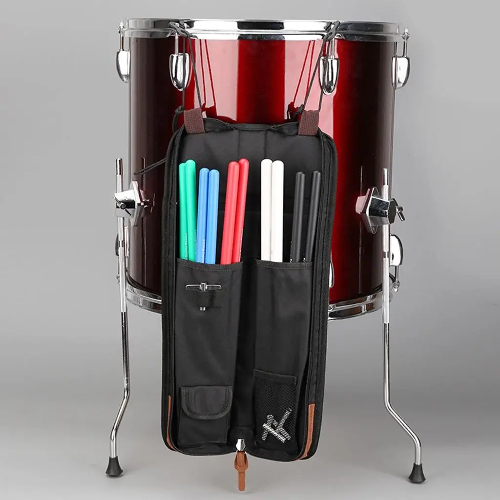 

Чехол для барабанных палочек из ткани Оксфорд, сумка для инструментов, сумка для барабанных палочек, сумка для барабанов, чехол для аксессуаров для практики барабанов