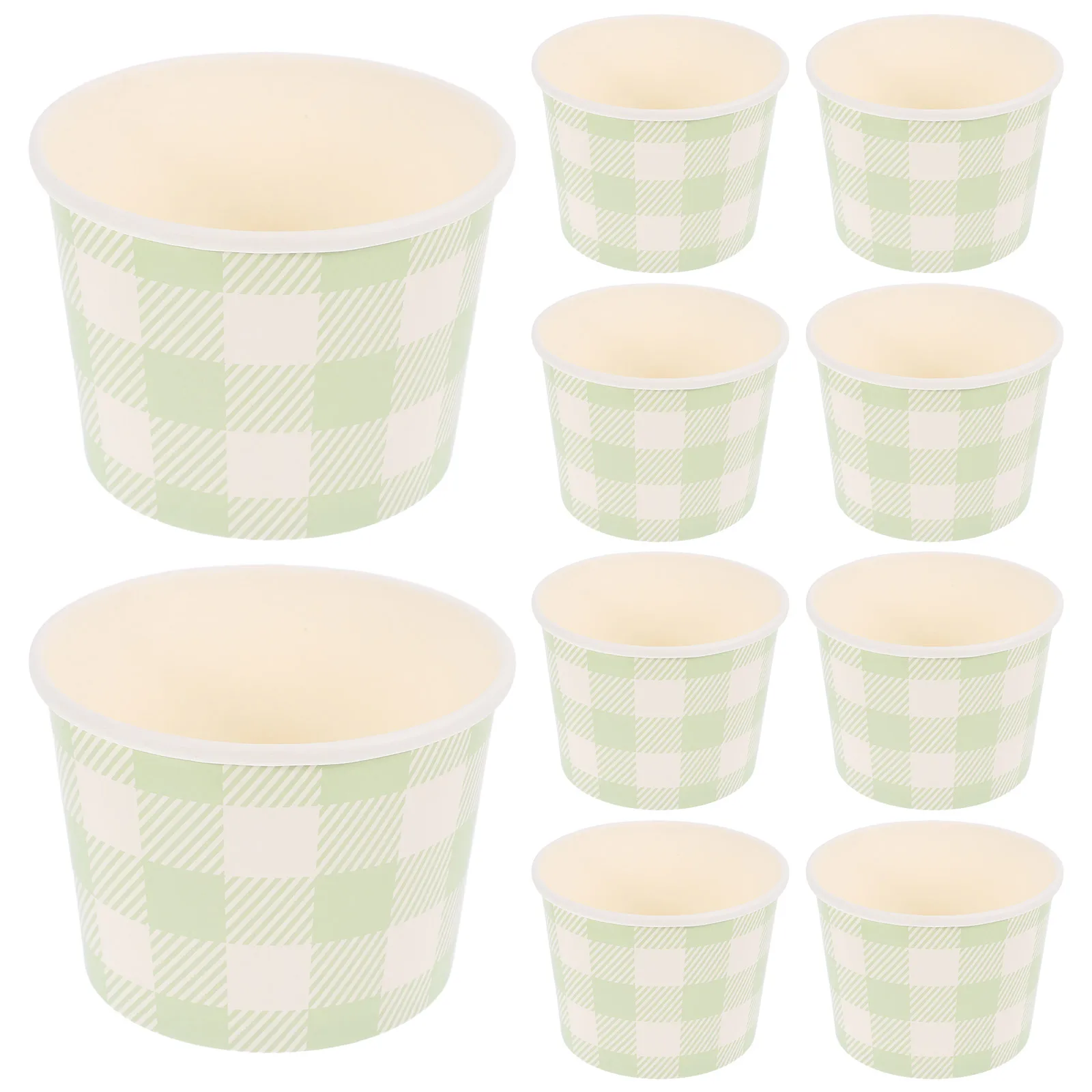 

10pcs 16oz Paper Bowls Disposable Ice Cream Cups for Birthday Party Picnic Snack Safe Tasteless Recyclable