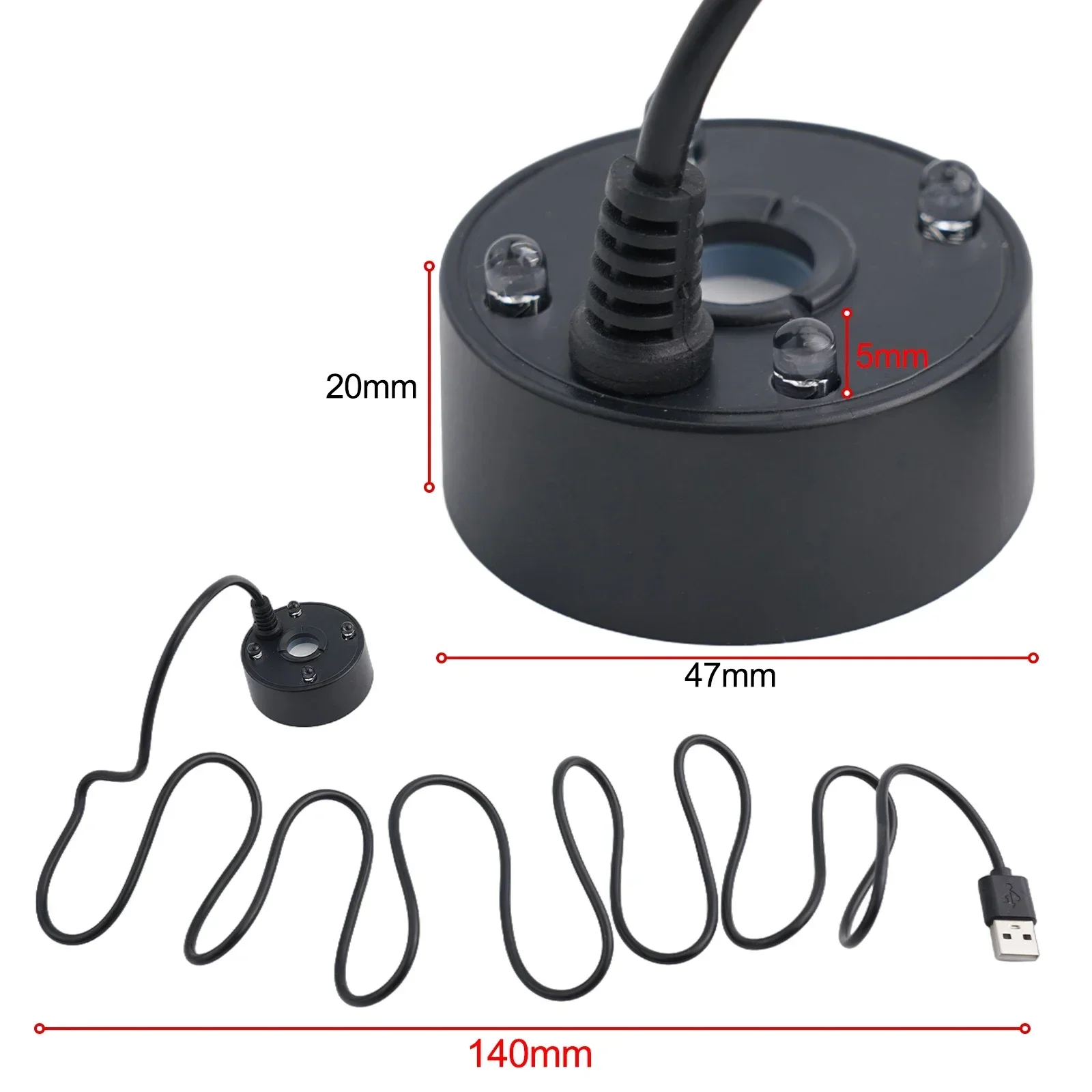 Halloweenowa fontanna LED staw Fogger Mini Mist Maker Fogger staw ogrodowy nebulizator na Halloween dekoracja świąteczna