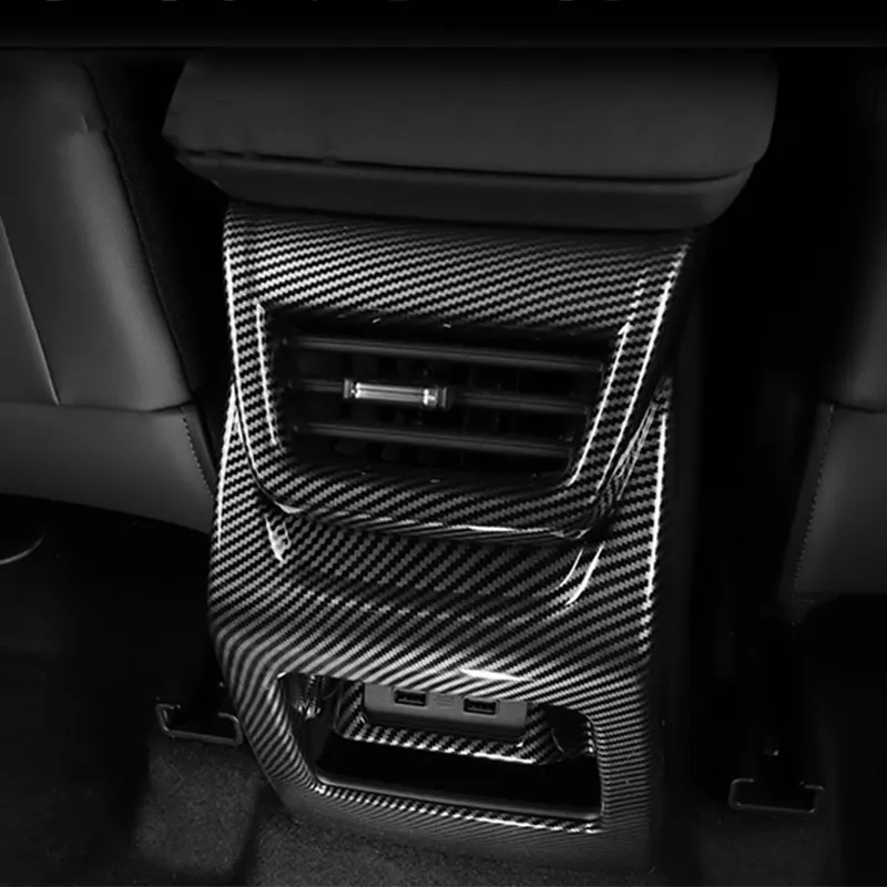 Auto Bracciolo Posteriore Air Vent Copertura Anti-calcio Trim per Great Wall Cool Dog Haval H3 2023 2024 2025 Kit di Accessori in Fibra di Carbonio