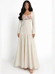 Aenyrst Elegant Party Dresses Formal Occasion Prom Gowns Chiffon Lace A-Line Customized فساتين طويلة بأكمام