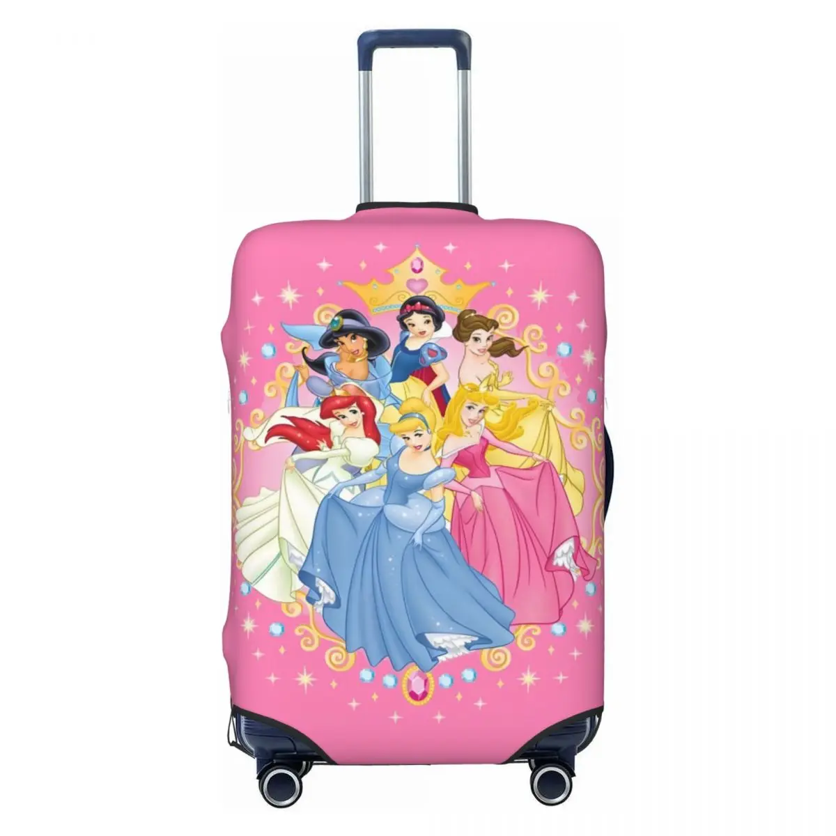 

Custom Cute Adorable Princess Luggage Cover Protector Washable Cartoon Movie Kawaii Film Travel Suitcase Covers