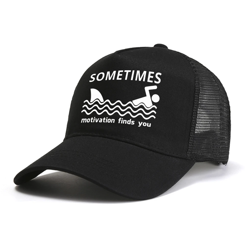 Sometimes Motivation Finds You Surfing baseball cap Men Summer fashion mesh Breathable visor Trucker hats