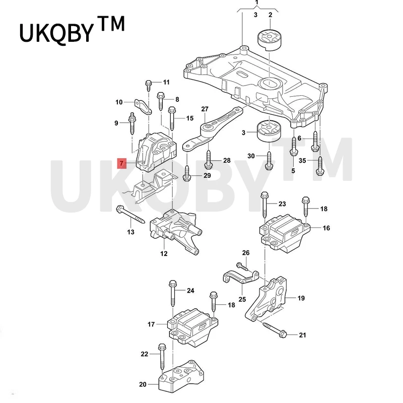 Car Engine foot rubber 2004Vol ksw age nTo ura nPa ssa tSa git arM ago tan2018 CC Hanging glue Fixed bracket pad