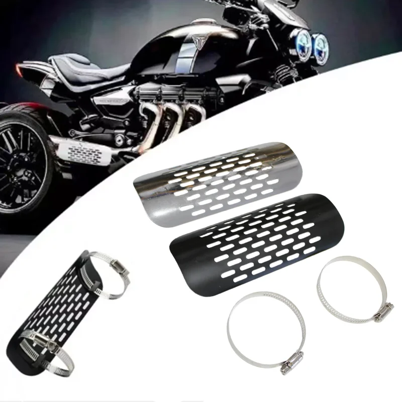 

Универсальный теплозащитный экран выхлопной трубы мотоцикла, защитный чехол, декоративный аксессуар в стиле ретро, подходит для Harley, Honda