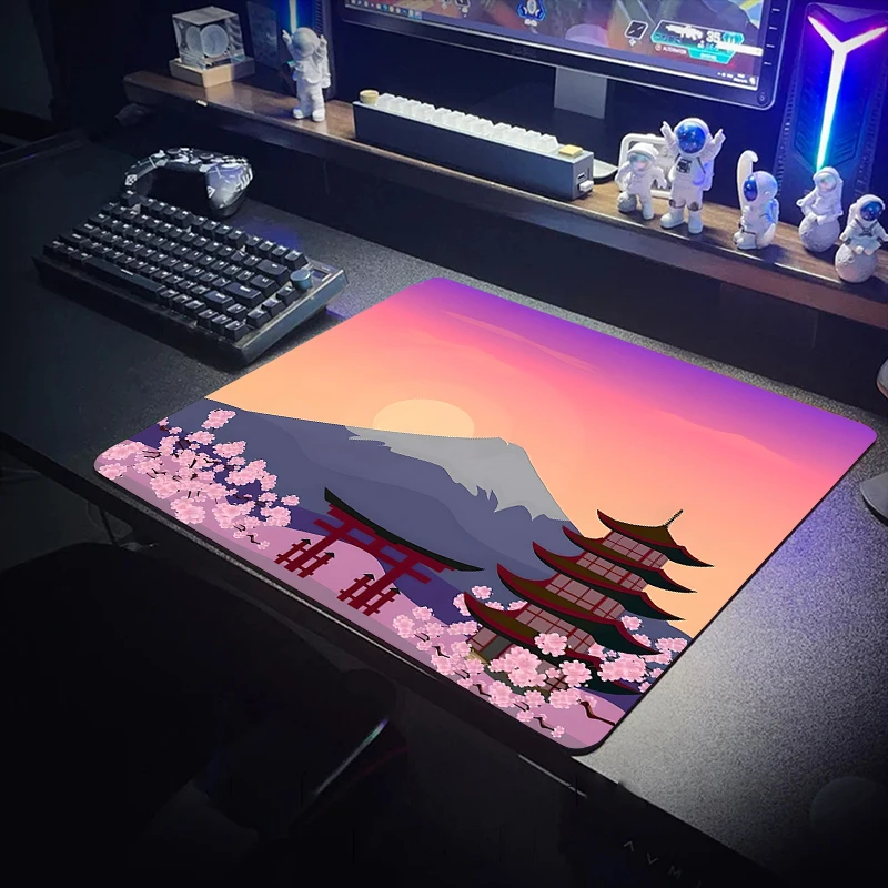 Sakura 45x40cm Water Proof Mouse Pad Landscape Office Accessories Keyboard Mat Computer Extended Table Cushion Gaming Desk Rug