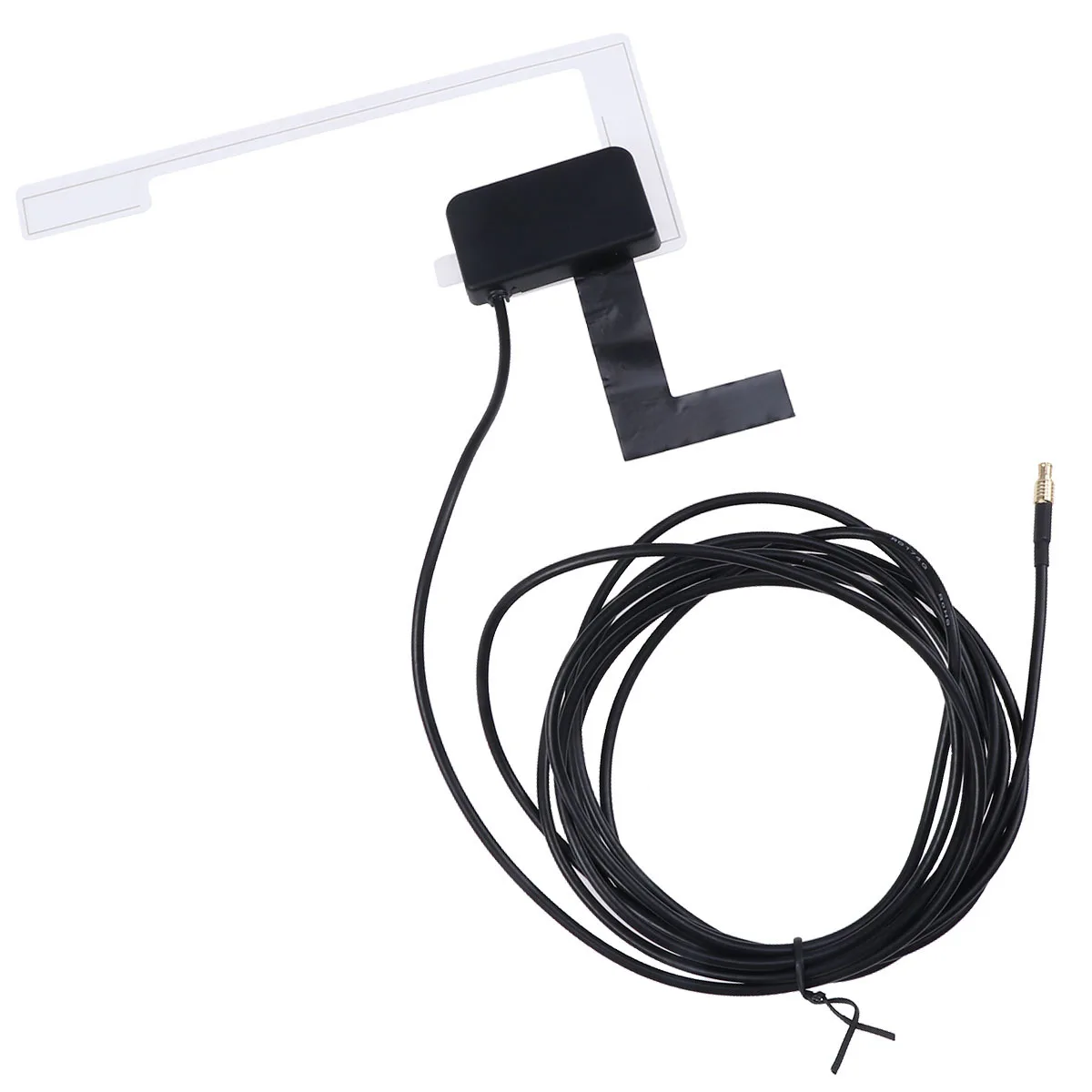 

Car Fm Antenna Glass Mounted Black Digital Radio Aerial Antenna Built-in Amplifier Noise Reduction Car Radio Signal Booster