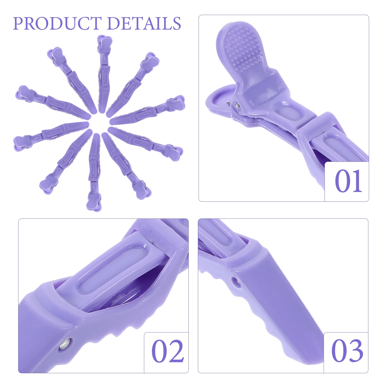 

12pcs Professional Salon Clips Hair Clamps For Styling Perming Face Washing Makeup Strong Hold All Hair Types Non-Slip