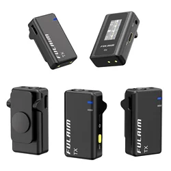 FULAIM Wireless Lavalier Microphones with 4 Transmitter for iPhone,iPad, Android,Camera,Noise Cancellation for Video Recording