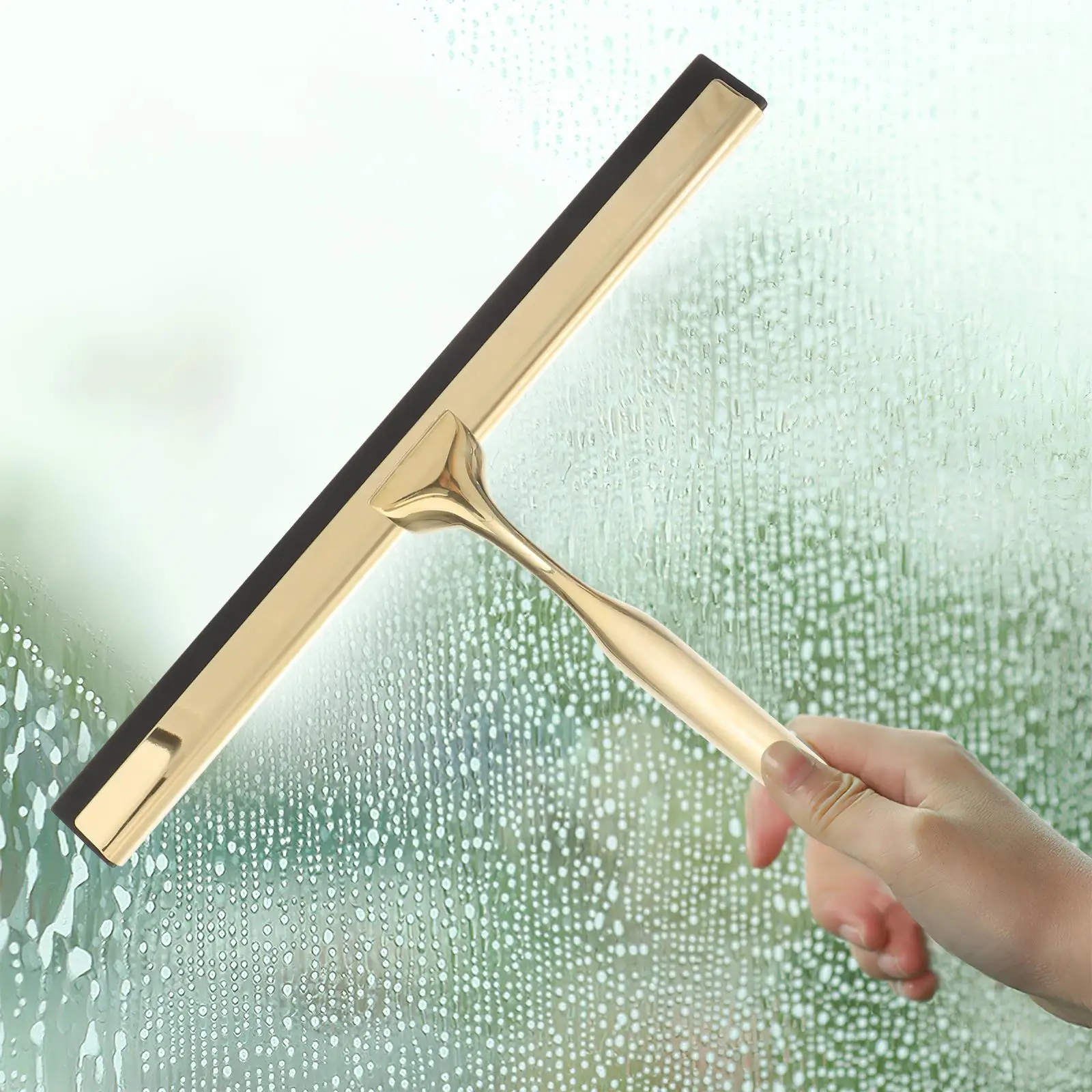 

Shower Squeegee Scrubber Broom for Floor Glass Scraper Bathroom Stainless Steel Wiper