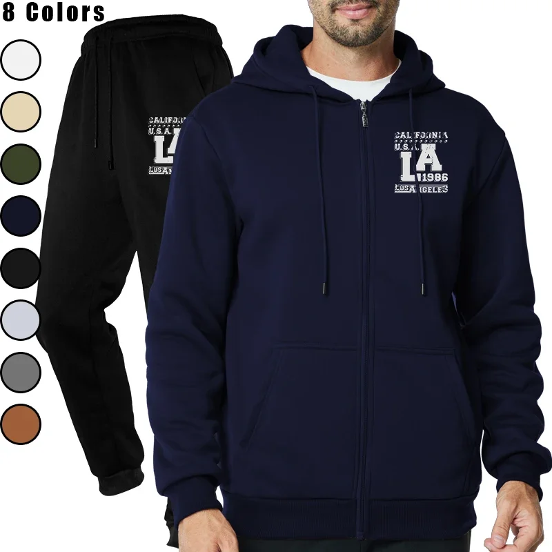 

High Quality Printing Casual Jogging Suit Mens Tracksuit Hot Sales Hooded Sweatshirts and Pants 2 Pcs Set