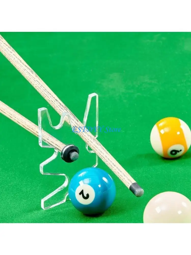 

G6DE Duraility Transparents Acrylic Pool Cue Rack Adjustable Billiard Rest Stand