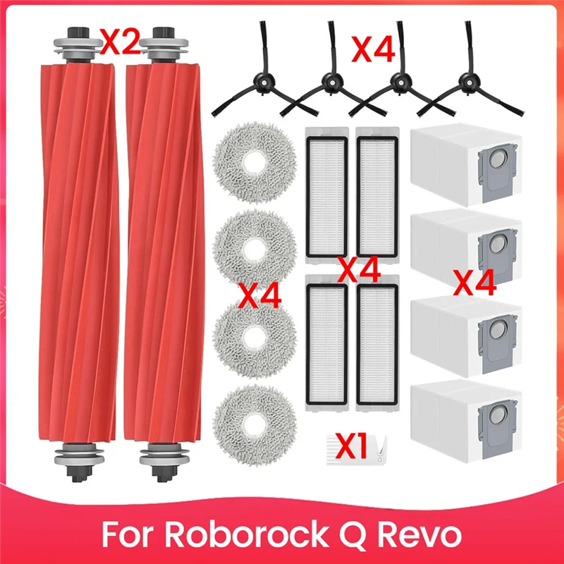 ABNP – accessoires pour aspirateur Robot Roborock Q Revo, pièces de rechange, ensemble d'accessoires, filtre à brosse, sacs de vadrouille