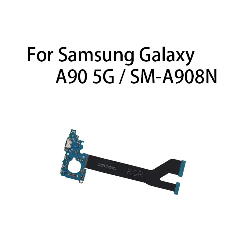 Charging Flex For Samsung Galaxy A90 5G / SM-A908N / SM-A908B USB Charge Port Jack Dock Connector Charging Board Flex Cable