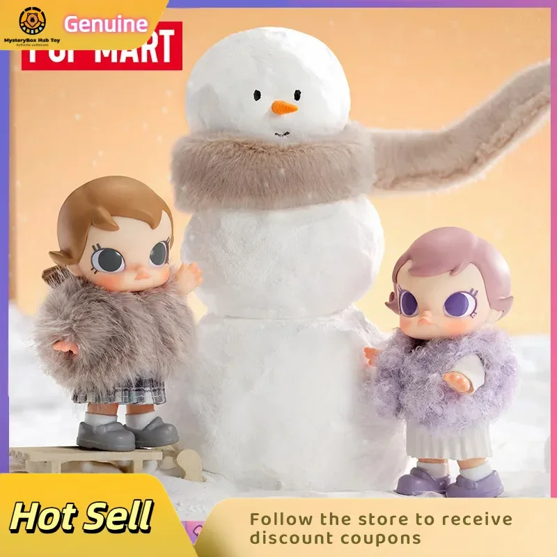 ของแท้ POP MART Baby Molly Winter Fit Check Series กล่องสุ่ม ตุ๊กตาไวนิลน่ารัก ของตกแต่ง พวงกุญแจ ของเล่น กล่องปริศนา ของขวัญ ใหม่