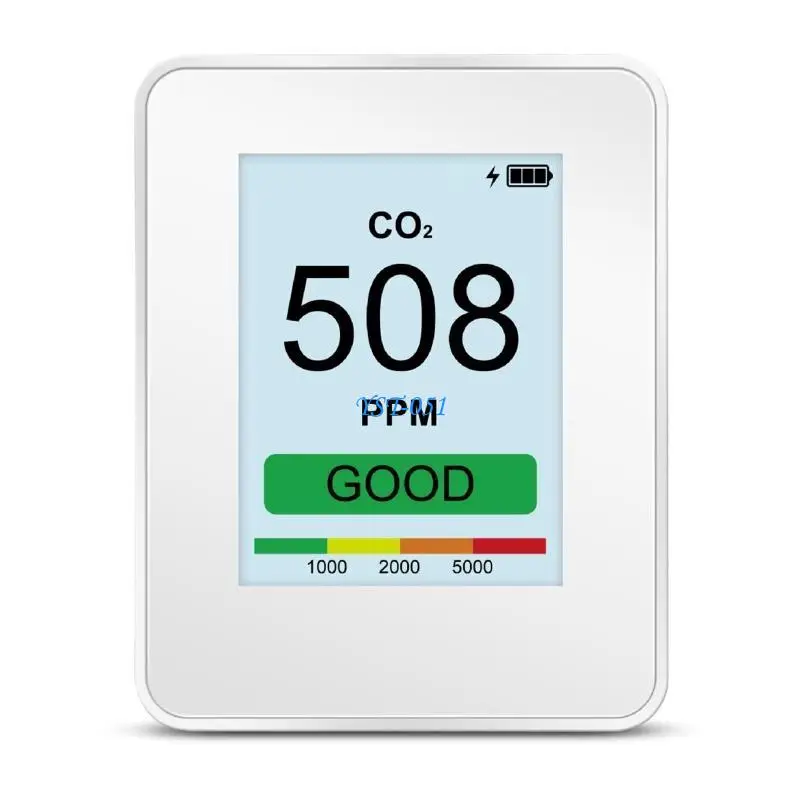 

E15A Indoor CO2 Monitor with 2.8-inch TFT Color Screen Carbon Dioxide Detector Air Quality Monitor Resolution 240RGBx320