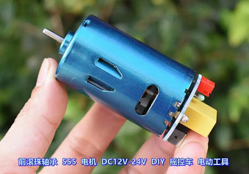 RS-555 Micro Motor DC 12V 18V 24V High Speed 17800RPM Large Torque Drone Motor Front Ball Bearing for Electric Drill RC Toy Car