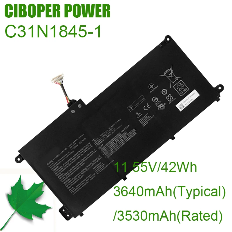 Laptop Battery C31N1845-1 11.55V/42Wh For Chromebook Flip C346FA C436 C436FA C436FA-DS599T C436FA-E10005 C436FA-E10097 C31N1845