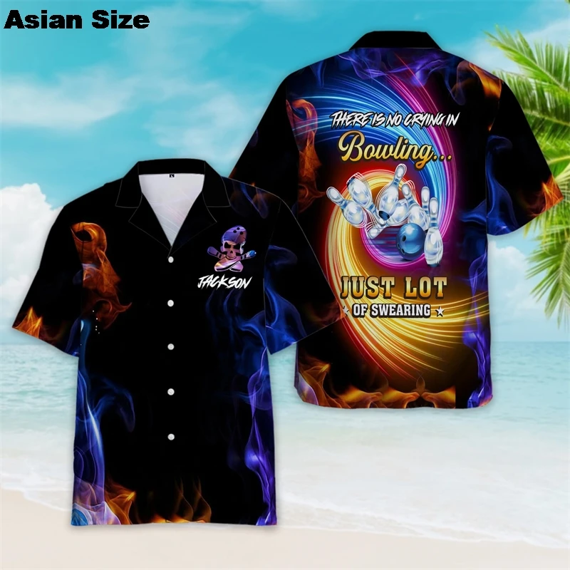 Hawaiian Bowling Men's Shirt Unique Floral 3D Print 2025 Lapels Short Sleeves Personalized Unisex Fashion Sweatshirt Streetwear