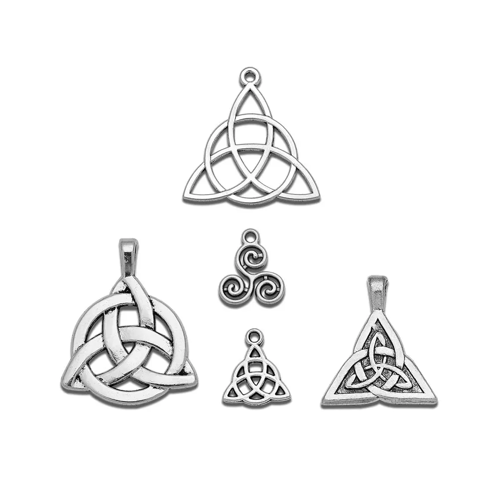 5-50pcs/lots Celtic Triangle Knot Charms Ireland Pendants For Diy Earring Jewelry Making Findings Supplies Accessories