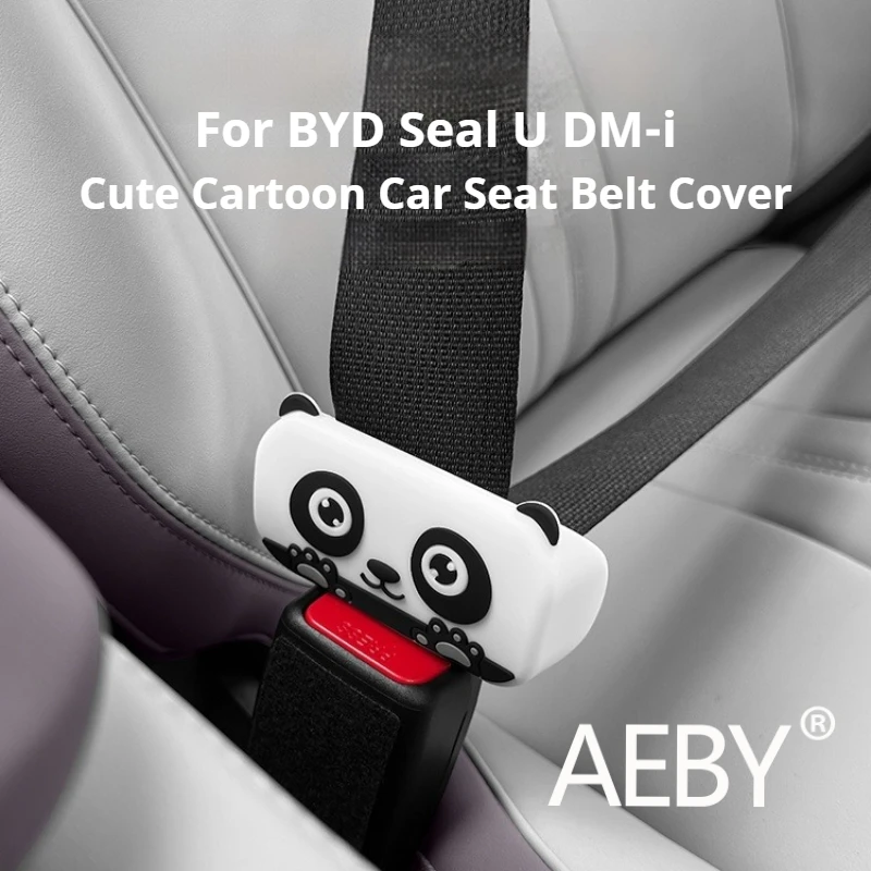 

AEBY для BYD Seal U DM-i 2020-2025, мягкий чехол на ремень безопасности автомобиля, простая установка, дизайн с мультяшным животным, удобная защита пряжки