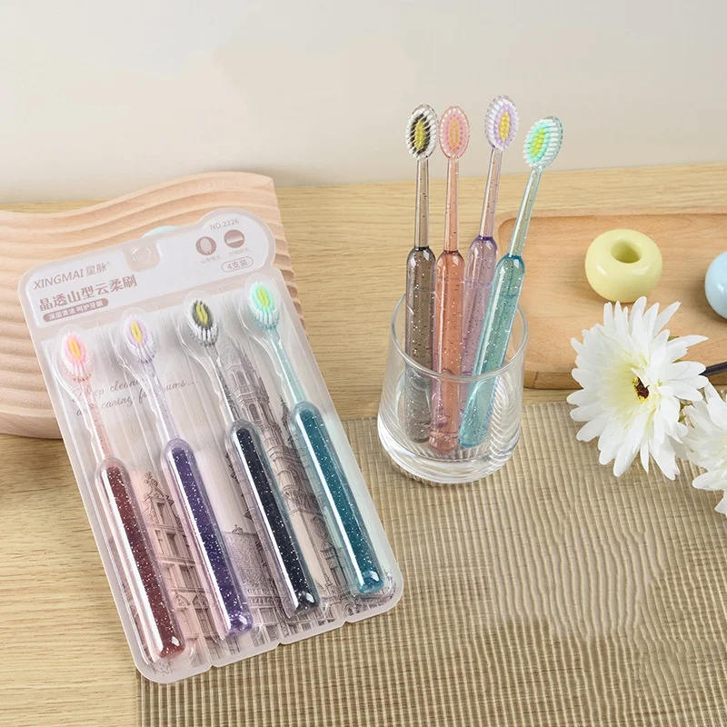 

Набор из 8 зубных щеток для взрослых с мягкой щетиной, для глубокой чистки и защиты десен, семейный набор, случайный цвет, высококачественная зубная щетка с выпуклой римской колонной, портативный дорожный набор зубных щеток