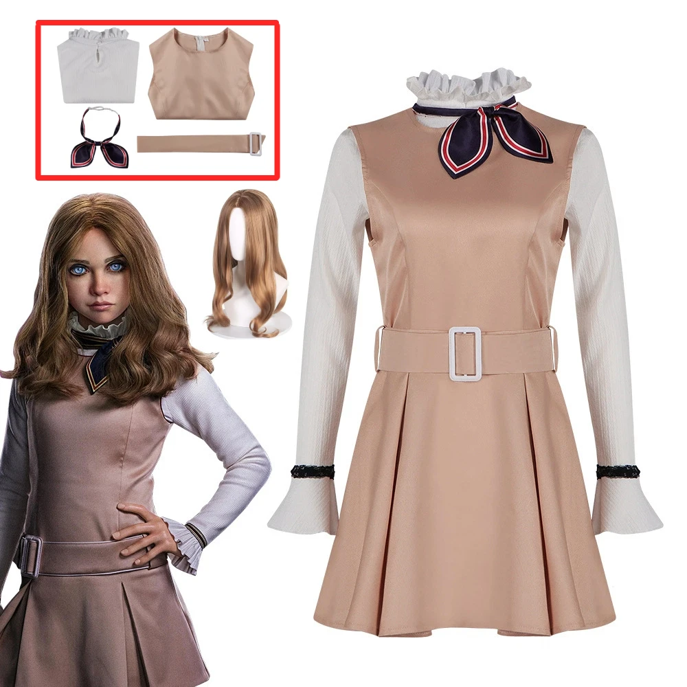 

Megan's Halloween Cosplay Costume M3GAN2 Same Style As The Movie Megan's Wig Dress Cosplay Role-playing Costumes Stage Costume