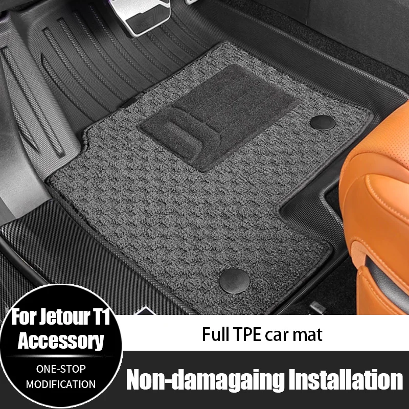 

For Chery Jetour T1 Full Car Mat Premium Waterproof TPE Floor Carpets Foot Mat Car Interior Accessories