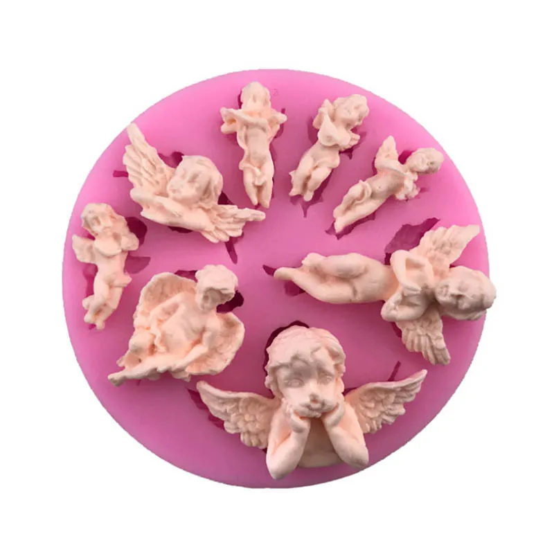 

Angel Baby Pink Silicone Mold Chocolate Candy Molds Fondant Cake Decorating Tools DIY Cake Baking Moulds Silicone Angel Mold