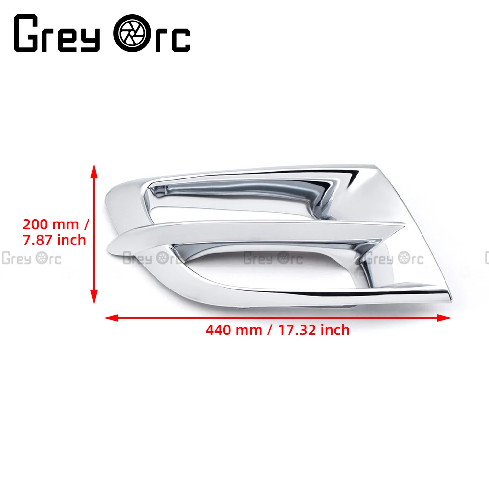 For Honda Goldwing Gl1800 Gl 1800 2001-2011 2002 2003 2004 2005 Chrome Front Air Vent Exhaust Trim Fairing Accent Grilles Cover