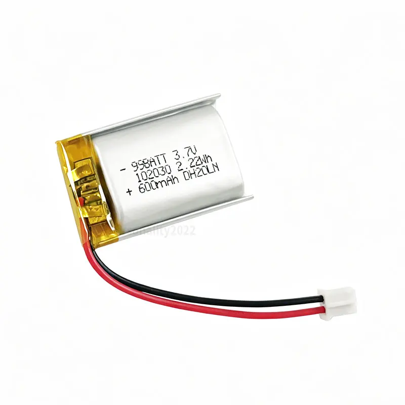 102030 600mAh Battery 3.7V Polymer Li-Ion Batteries Rechargeable for Beauty Instruments Mp3 Players Readers Bracelets Scanners