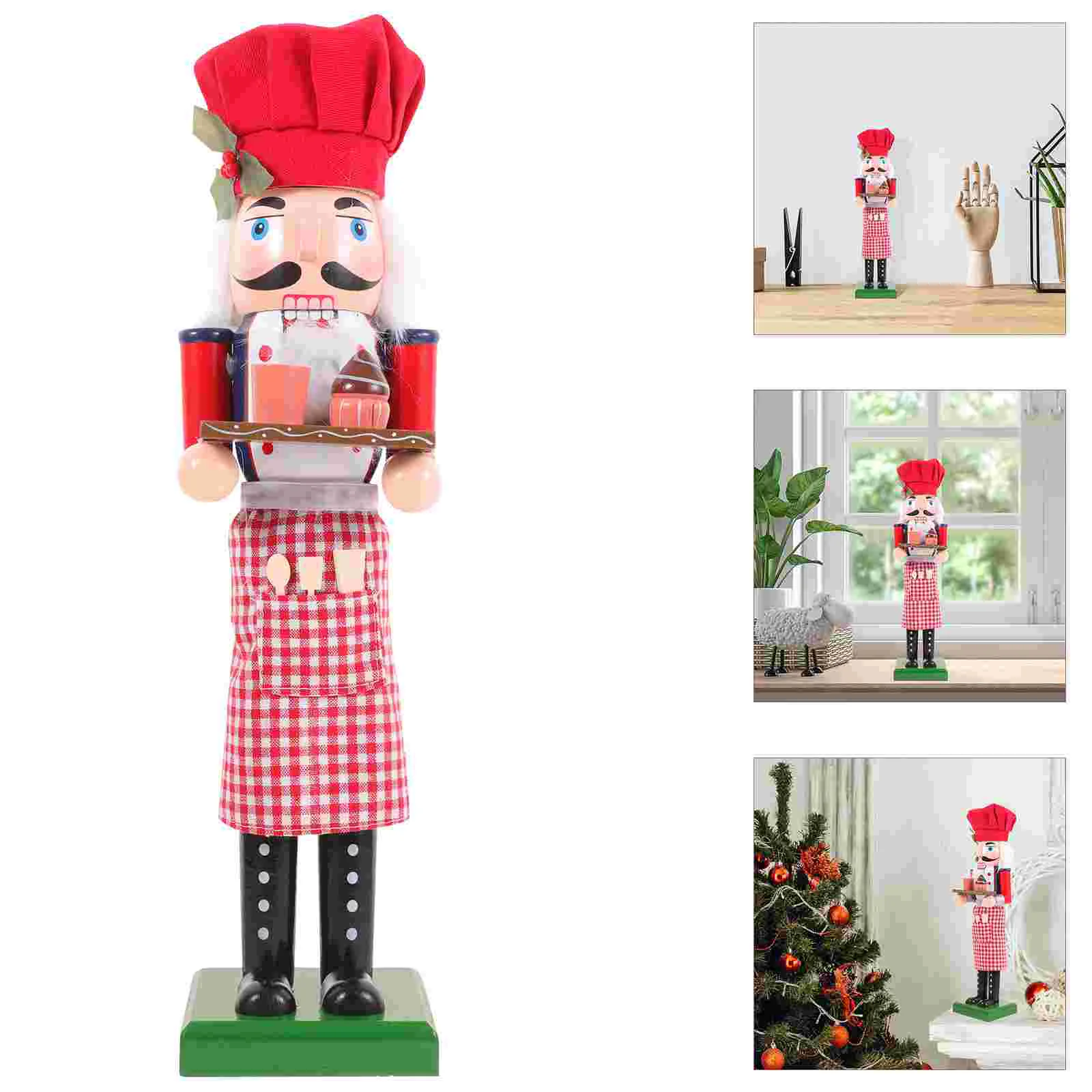 New Baker Puppet Nutcracker Christmas Nutcracker Soldier Ornament Outdoor Decorations Kids Party Desktop Tabletop Ornament