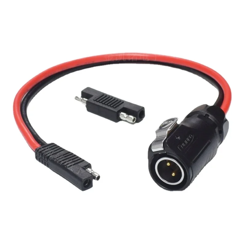 Pure Copper 10AWG Quick Battery Connector Solar PV Cable SAE To LP-20 Aviation Plug, 40cm