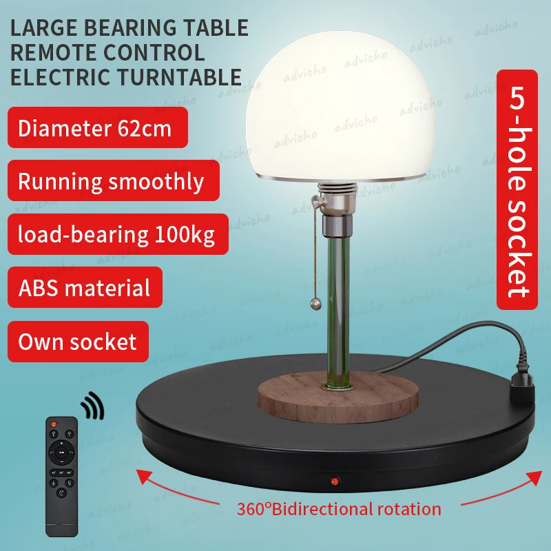 62cm 100kg Load Electric Rotating Display Platform 360° Rotate Table Stand For Photography Live Streaming Display Exhibition