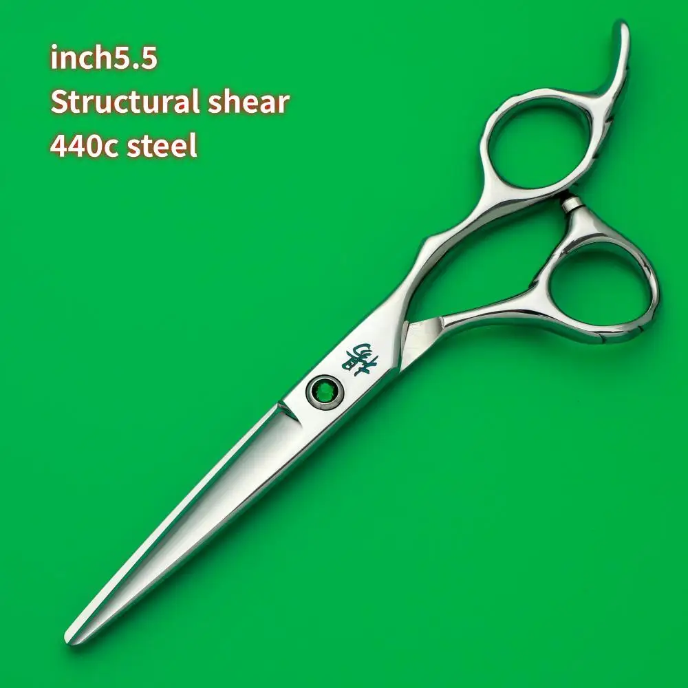 Taiwan Yang Professional barber scissors，5.5 to 7.0 inch straight structure，Japan 440C steel，Salon High-end hair cutting tools