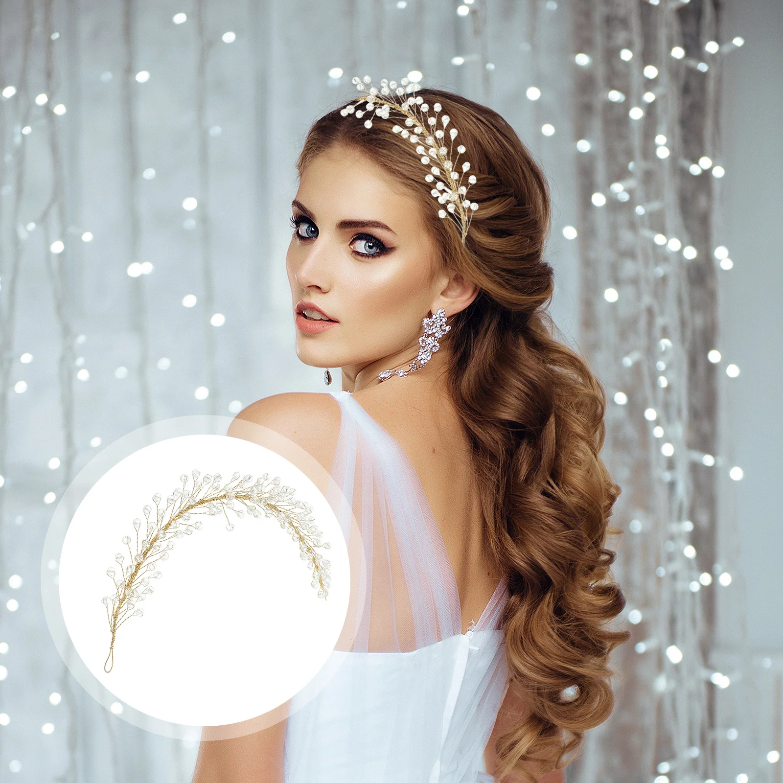 

Wedding Headband Rhinestone Pearl Fake Bridal Hairpiece Wedding Hair Decoration Party Headband Elegant Hair Accessories