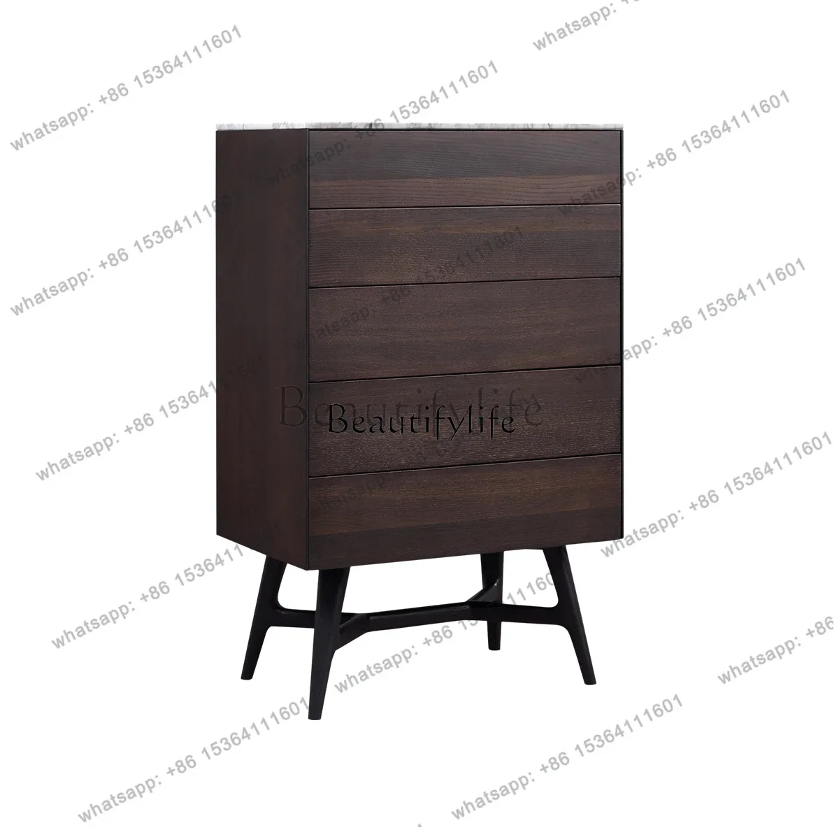 

FGИтальянский современный шкафчик из цельного дерева для гостиной, скандинавский минималистичный мраморный комод