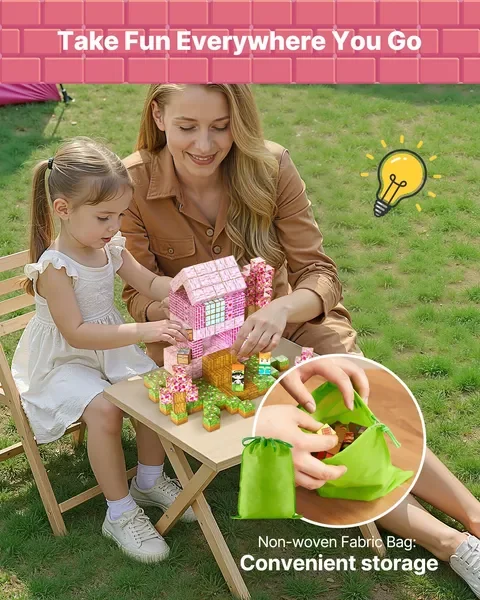 Magnetic Blocks 100 PCS PrincCastle Set STEM Montessori Sensory Toys