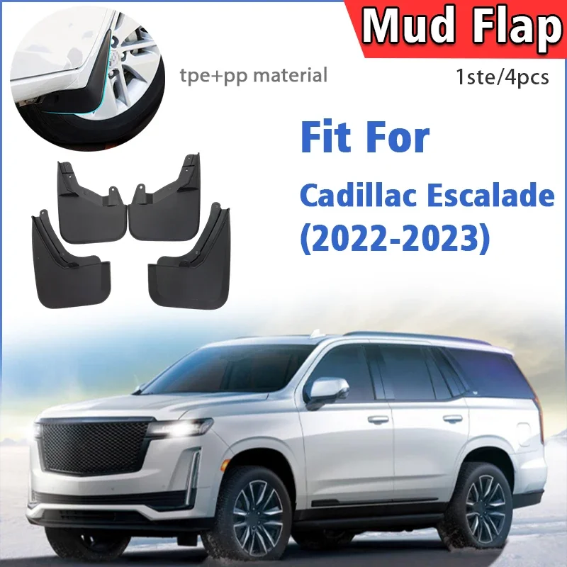 

Front Rear 4pcs FOR cadillac Escalade 2022 2023 2024 Mudguards Fender Mud Flap Guards Splash Mudflaps Car Accessories