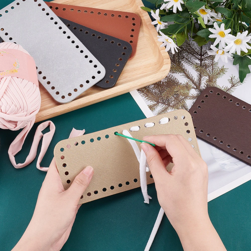 4Pcs Square DIY Woven Bag Base Hardware Accessories, Bag Hanging Hooks, Suitable for Yarn Knitting Bags, DIY Handmade Bag Accessories, Wallet Making Base Plate S004183
