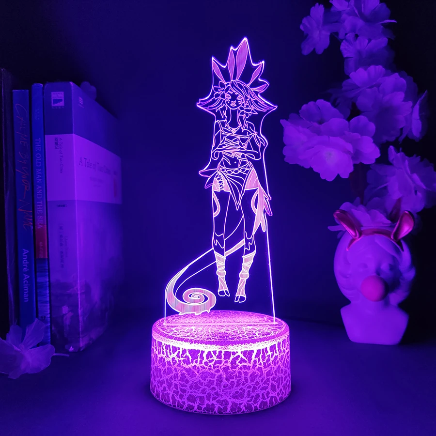 LOL Character Neeko-Lámpara de juego Kawaii, decoración de sala de juegos, LED que cambia de Color, ambiente, modelo de iluminación, regalo para