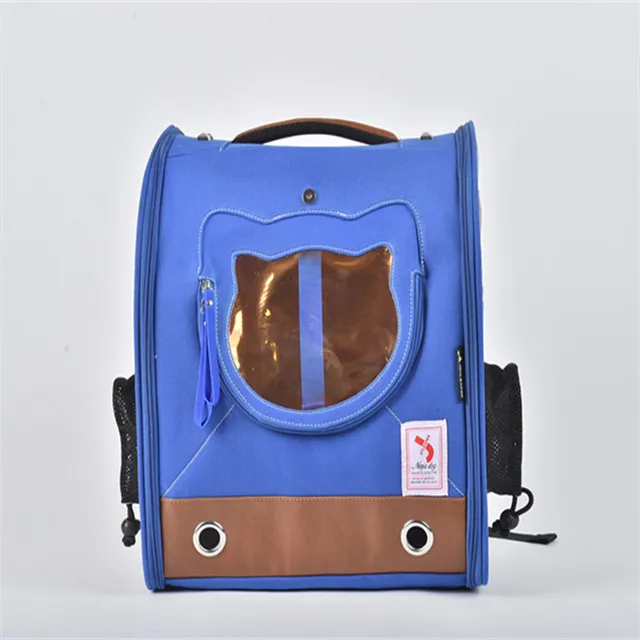 Fashion Outdoor Pet Travel Foldable And Breathable Double Backpack Cat And Dog Carrying Front And Back Carrier Bag Mesh