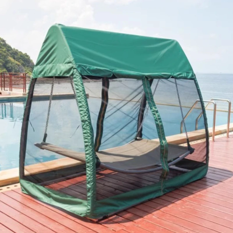 Utdoor Zonnescherm Tent Hangmat Schommelstoel Ijzeren Frame Schommelbed Balkon Tuin Buiten Anti-Rollover Anti-Mug