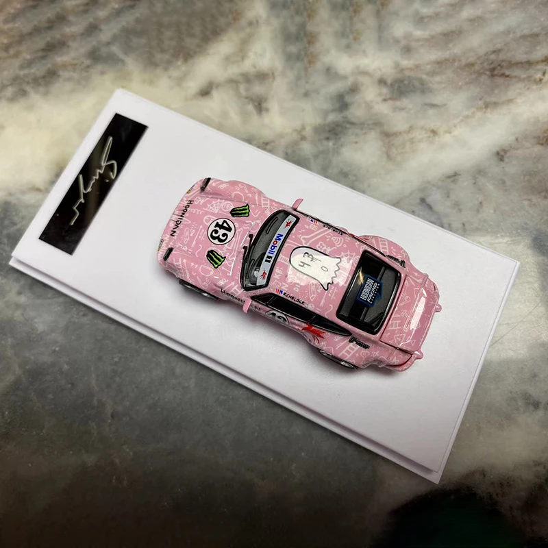 Diecast 1/64 Size Porsche Singer 930 Turbo Study Model Car Porsche Alloy Car Model Toys for Boys Collection Display Original Box