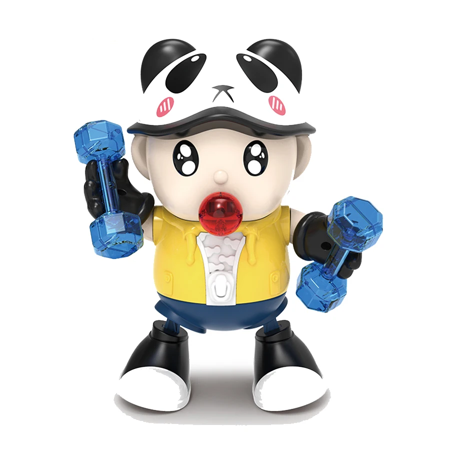 Muñecas eléctricas de baile con sonido y luz con luces, música, expertos en fitness, rompecabezas para niños y juguetes de educación temprana