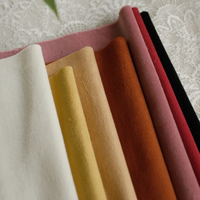 140x50cm Milk Silky Autumn Winter Velour Fabric Vintage Dress Clothing Material Curtain Shooting Background Sewing Cloth