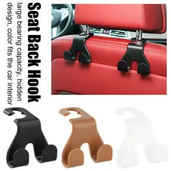 Multi-function Car Seat Back Double Hook Hanger Universal Handbag Storage Holder Headrest Mount Storage Hook Car Accessories