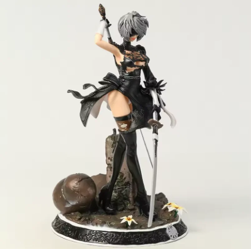 

NieR Automata 2B Battle Ver. GK PVC Action Figure - Anime Sexy Girls Statue Collectible Model Toy Doll for Game Lovers